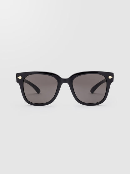Freestyle Gloss Black Sunglasses (Gray Lens) - GRAY