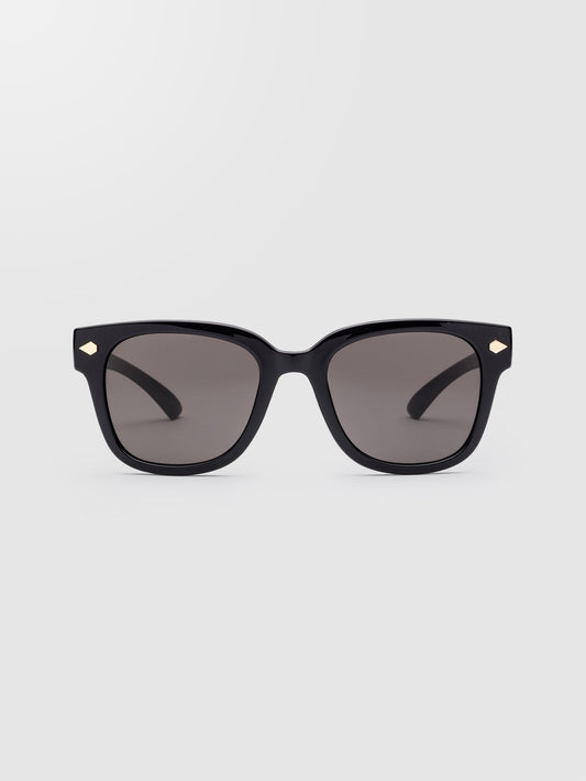 Freestyle Gloss Black Sunglasses (Gray Lens) - GRAY
