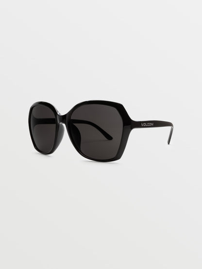 Psychic Gloss Black Sunglasses (Gray Lens) - GRAY