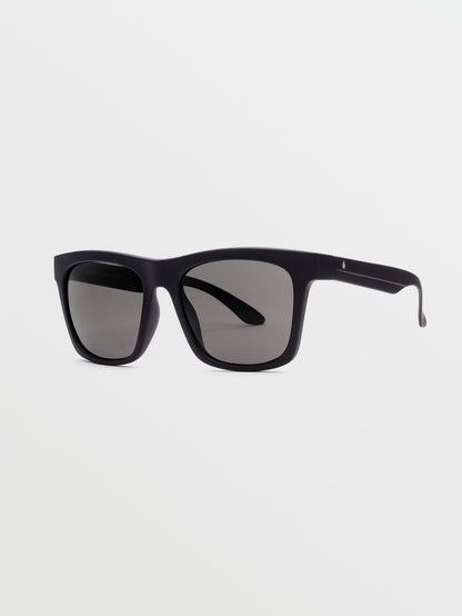 Jewel Matte Black Sunglasses (Gray Polar Lens) - GRAY POLAR
