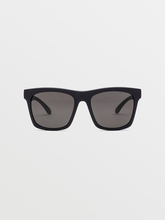 Jewel Matte Black Sunglasses (Gray Polar Lens) - GRAY POLAR