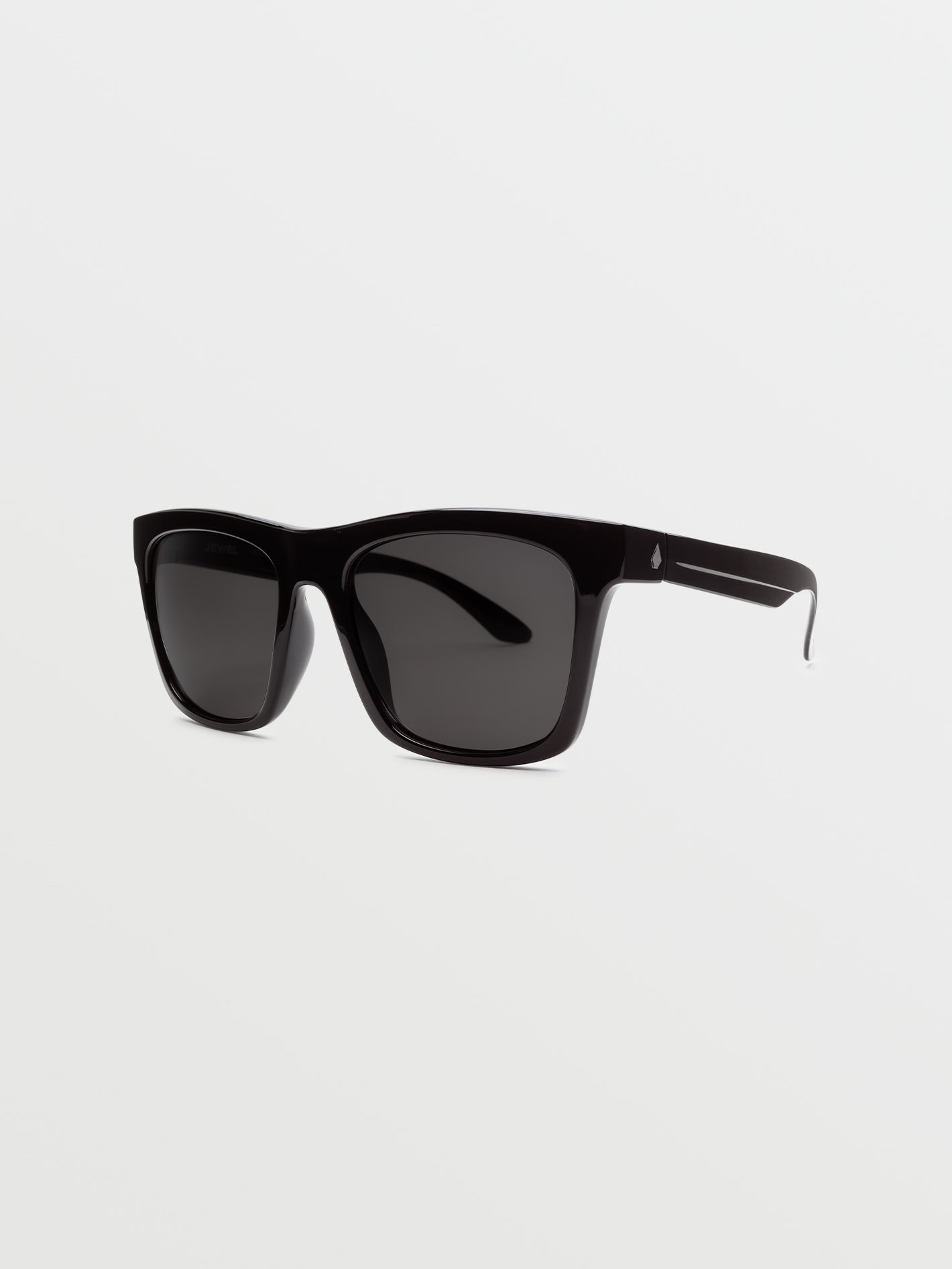 Jewel Gloss Black Sunglasses (Gray Lens) - GRAY