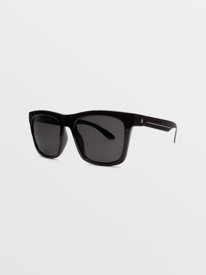 Jewel Gloss Black Sunglasses (Gray Lens) - GRAY