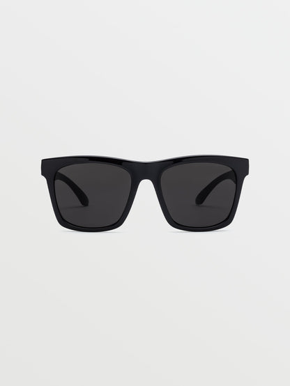Jewel Gloss Black Sunglasses (Gray Lens) - GRAY