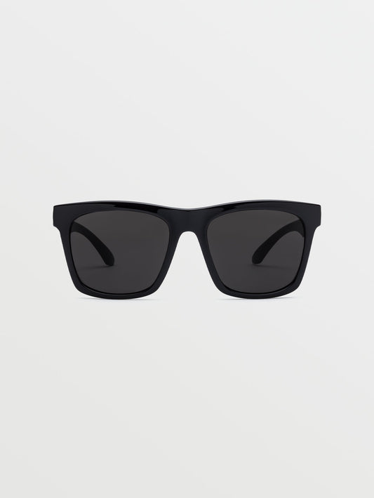 Jewel Gloss Black Sunglasses (Gray Lens) - GRAY