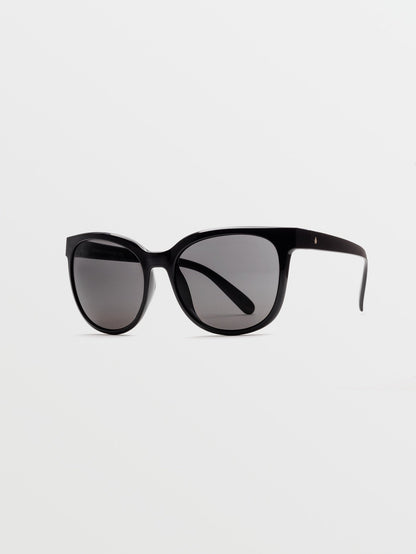 Garden Gloss Black Sunglasses (Gray Lens) - GRAY