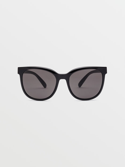 Garden Gloss Black Sunglasses (Gray Lens) - GRAY