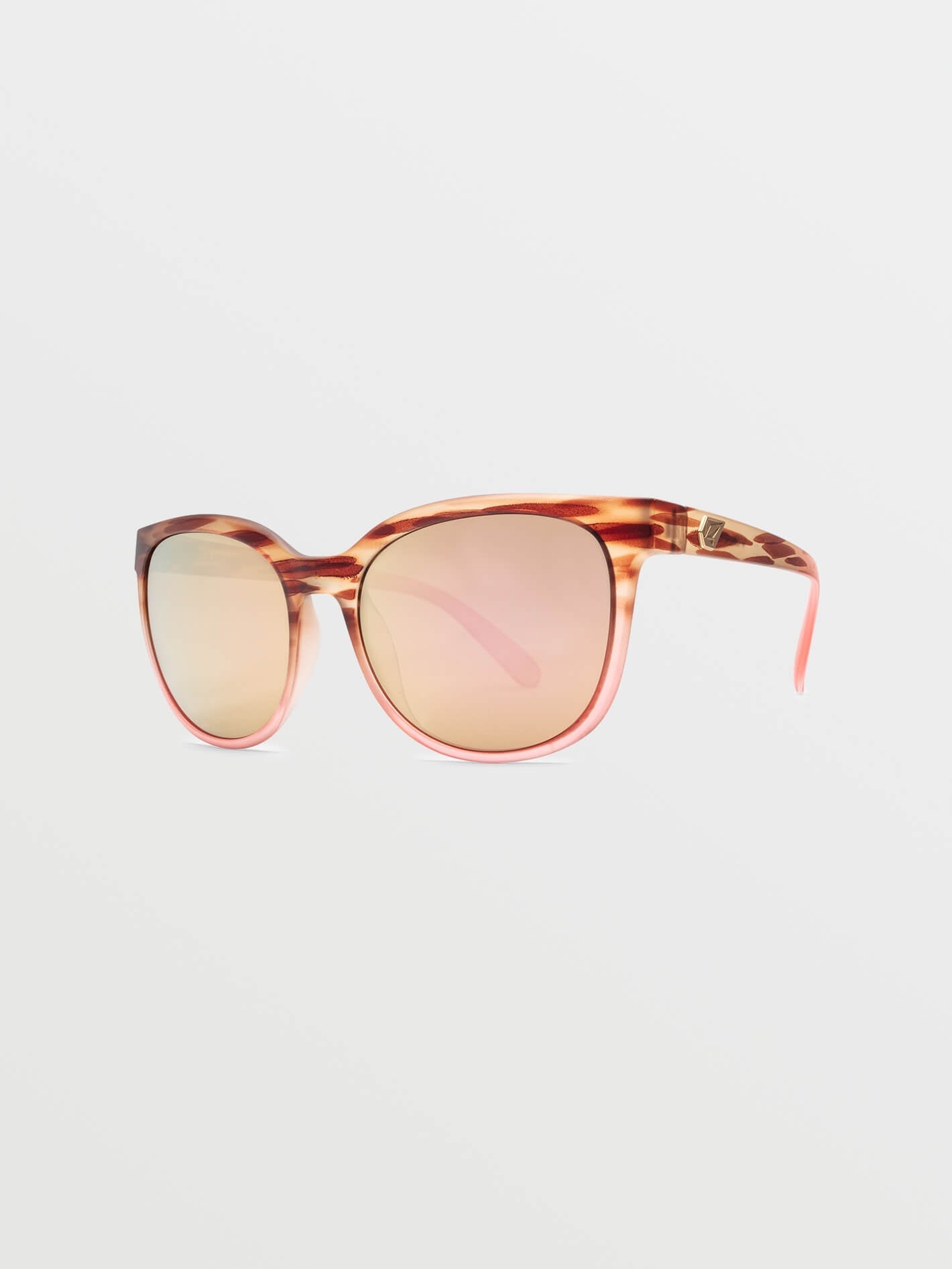 Garden Gloss Pink Tort Sunglasses (Bronze Champagne Lens) - BRONZE CHAMPAGNE CHROME