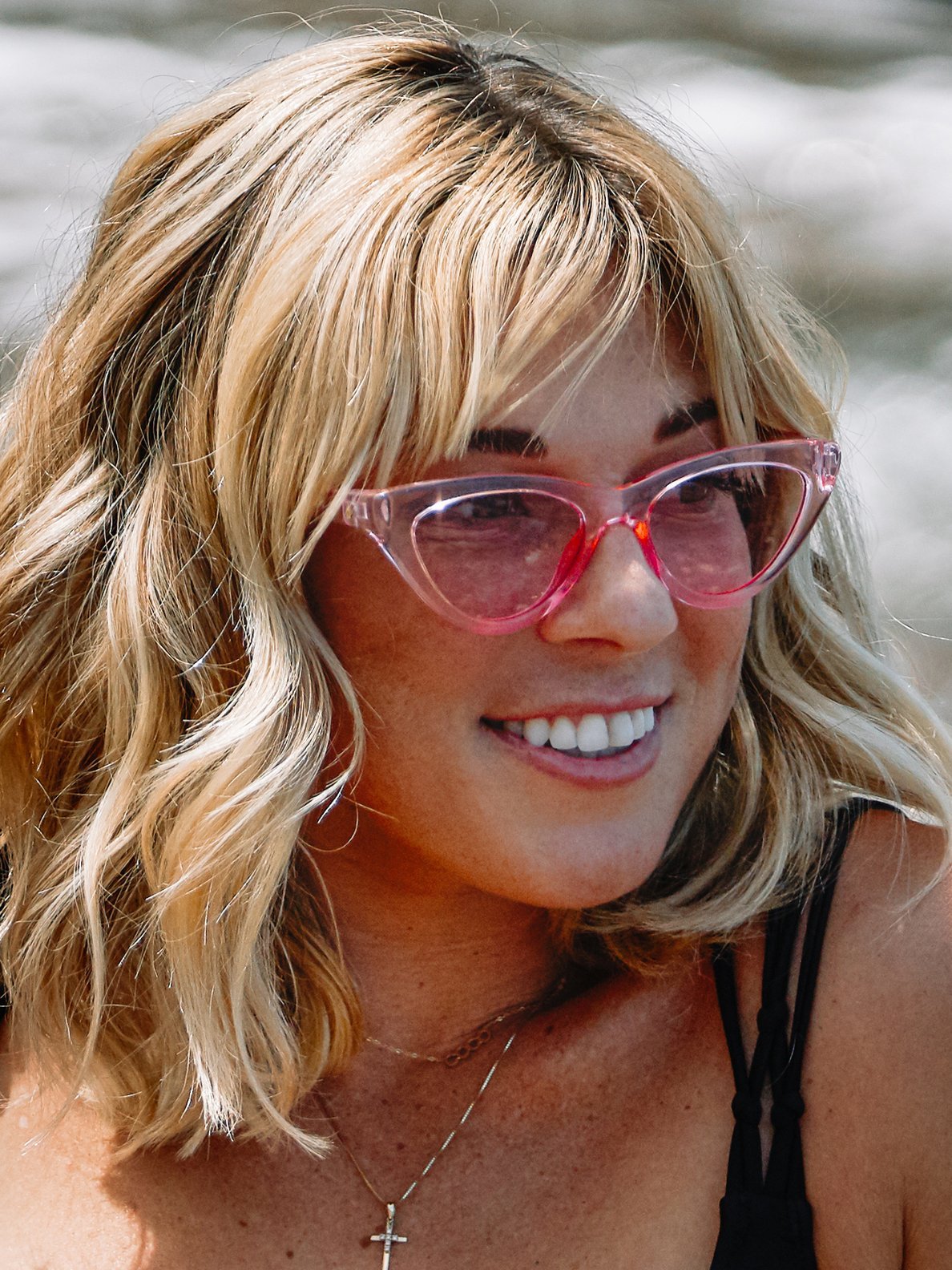 Sunglasses Knife - Crystal Light Pink/Pink