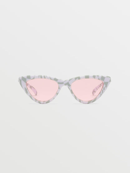 Knife Check Her Sunglasses (Rose Lens) - CHEETAH