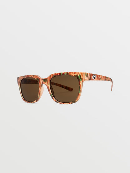 Morph Matte Geo Sunglasses (Bronze Lens) - MEGA ORANGE