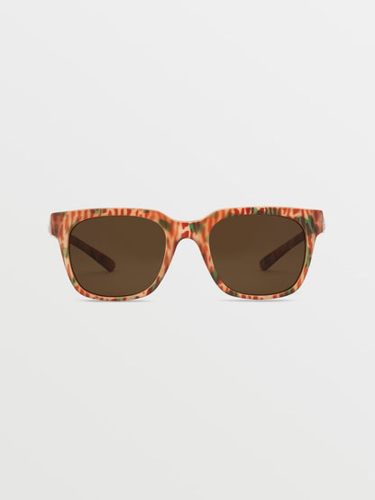 Morph Matte Geo Sunglasses (Bronze Lens) - MEGA ORANGE