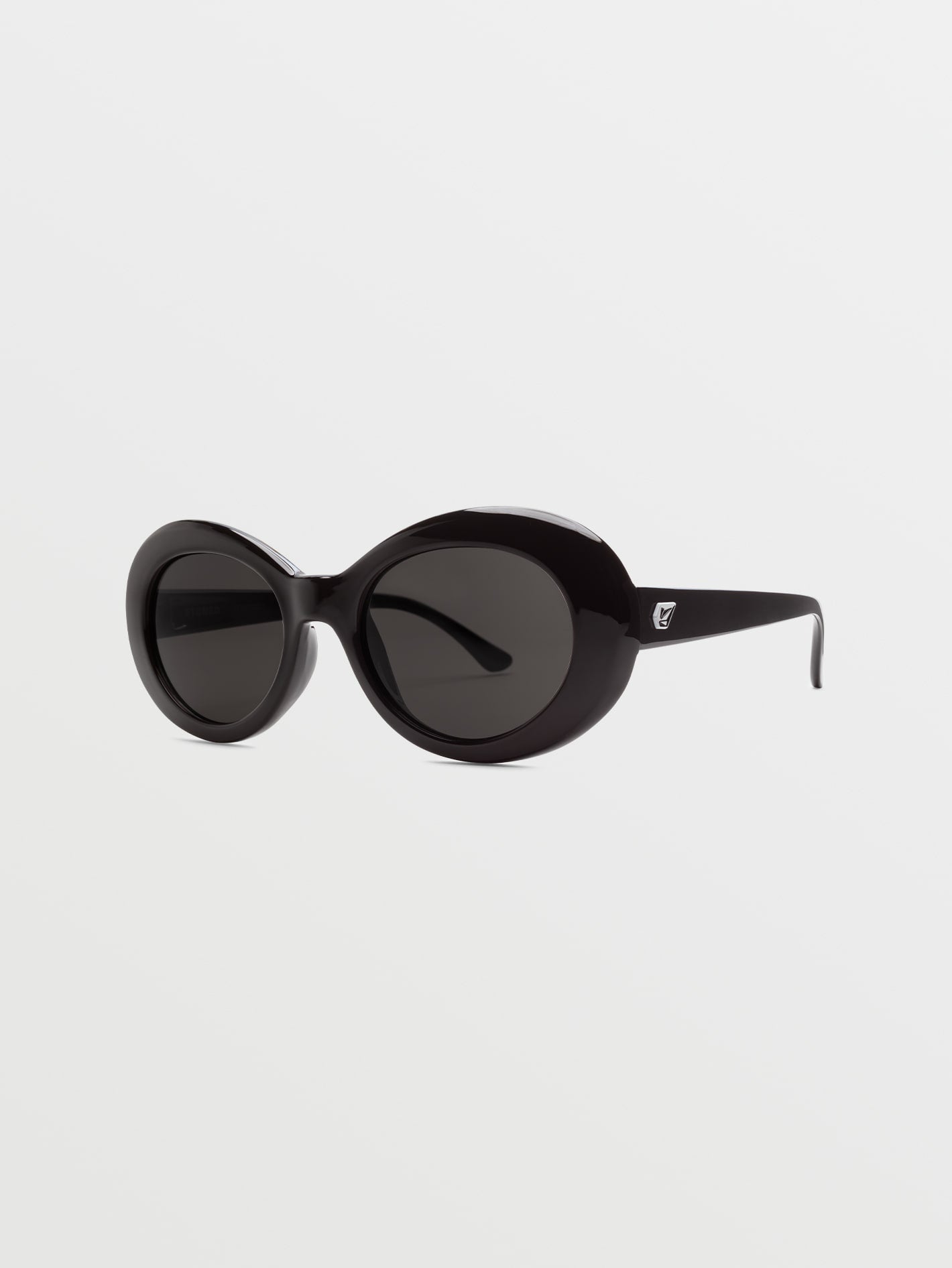 Stoned Gloss Black Sunglasses (Gray Lens) - GRAY