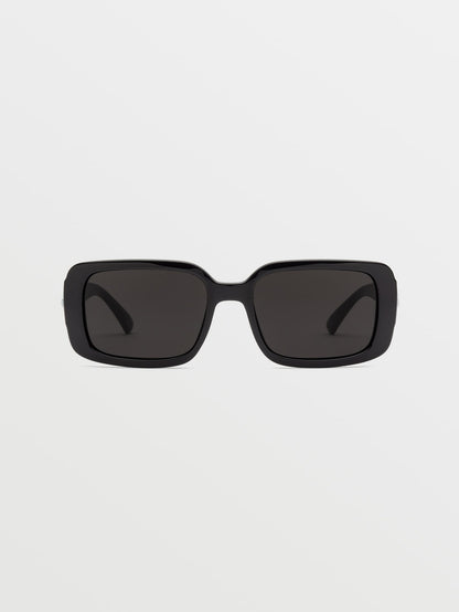 True Gloss Black Sunglasses (Gray Lens) - GRAY