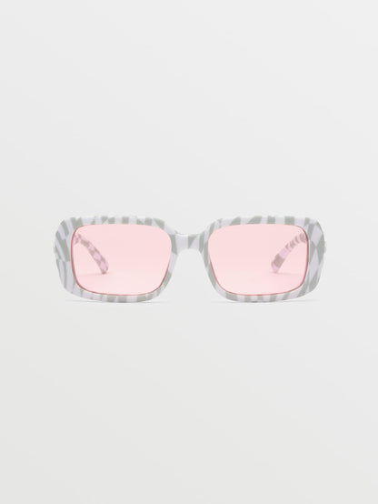 True Check Her Sunglasses (Rose Lens) - CHEETAH
