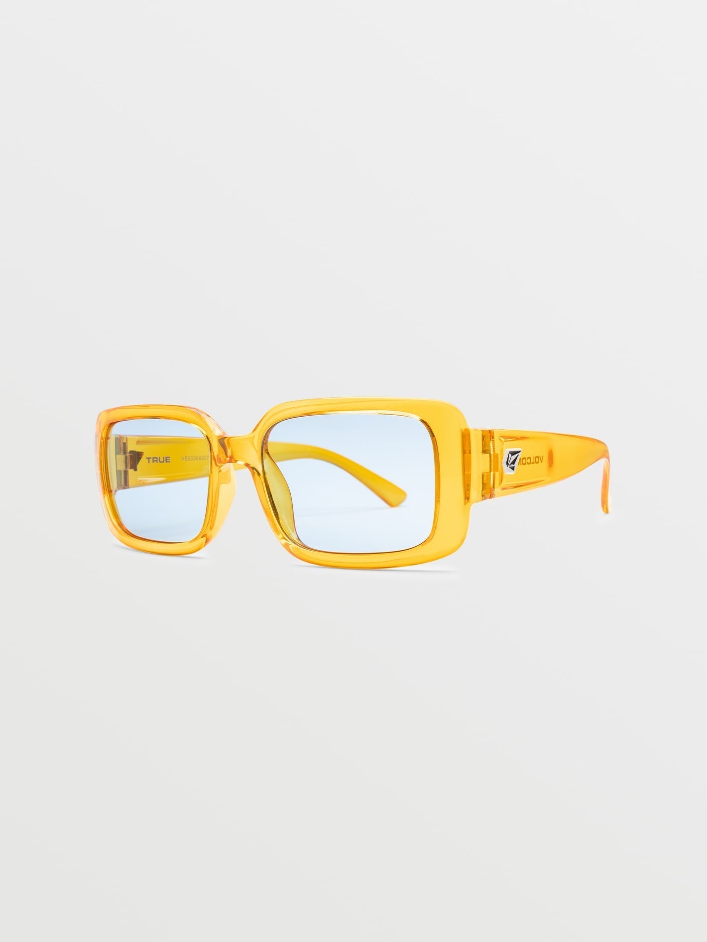 True Gloss Mustard Sunglasses (Blue Lens) - MUSTARD