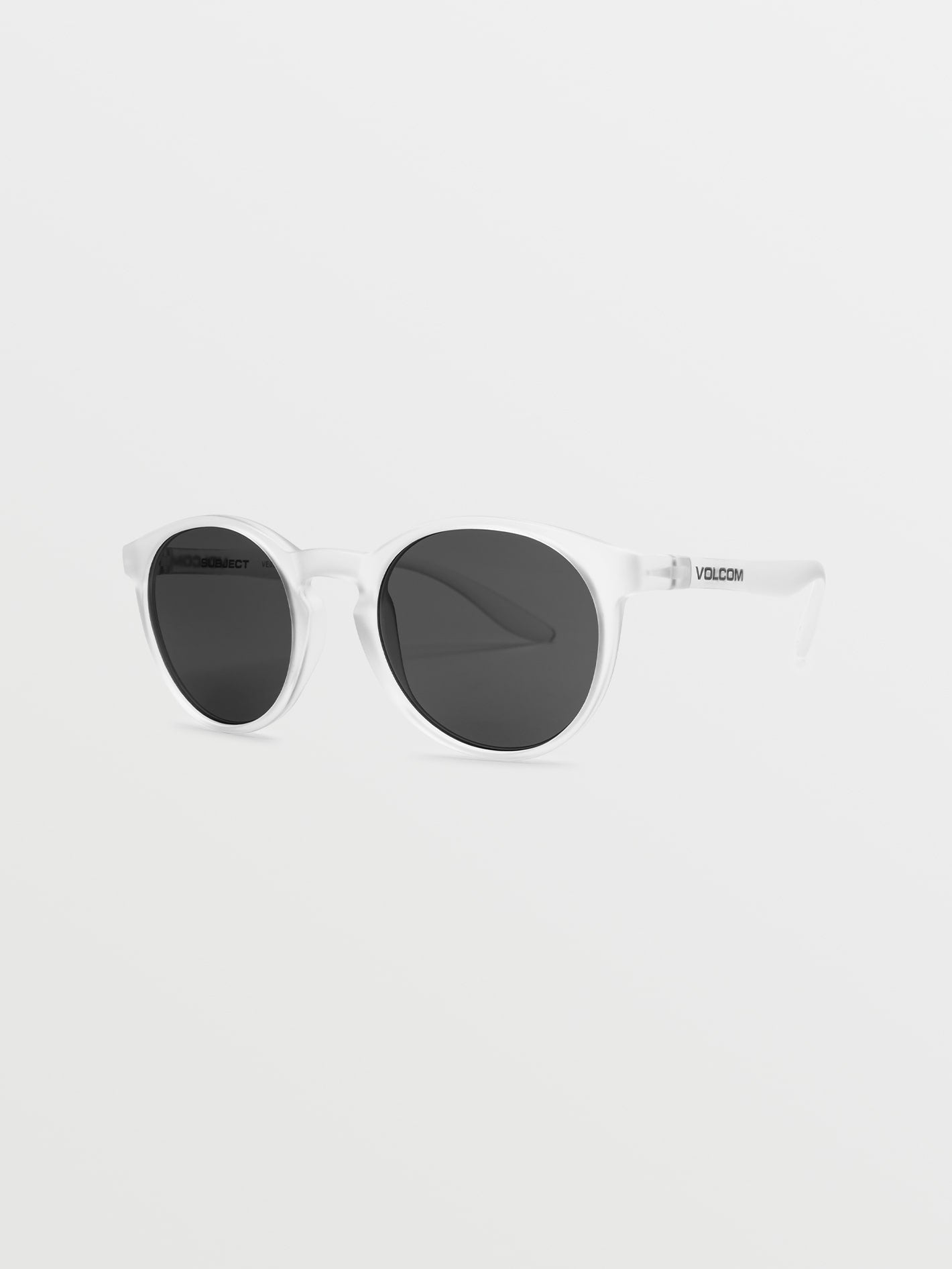 Subject Matte Clear Sunglasses (Gray Lens) - CLEAR