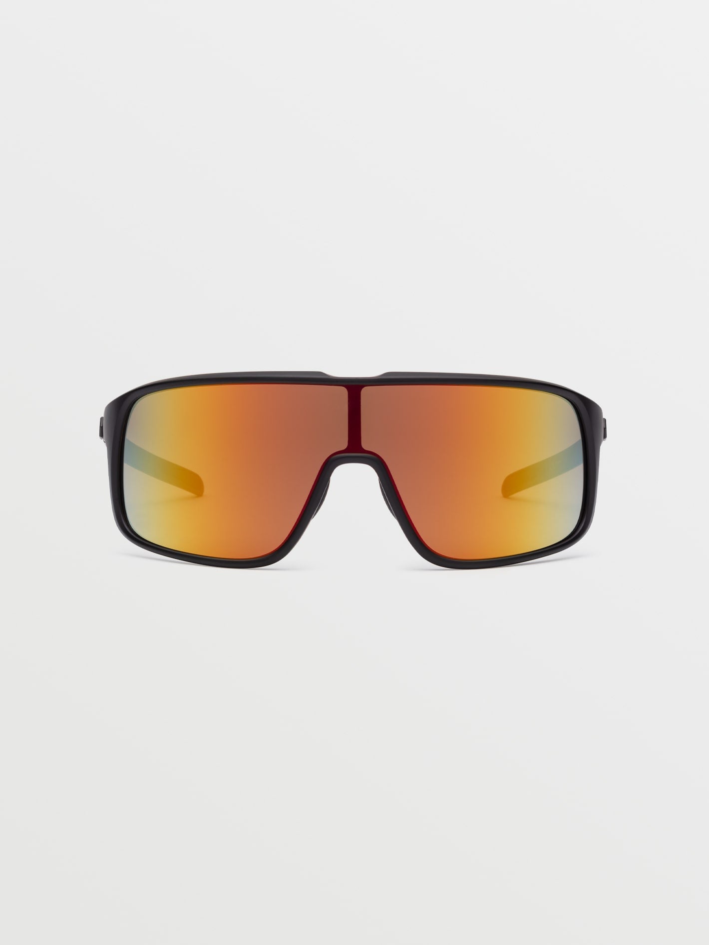 Macho Matte Black Sunglasses (Gray Red Lens) - GRAY RED CHROME
