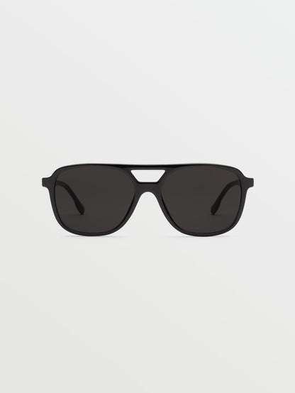 New Future Gloss Black Sunglasses (Gray Lens) - BLACK