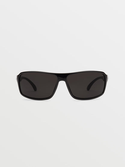 Corpo Class Gloss Black Sunglasses (Gray Lens) - BLACK