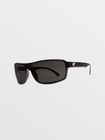 Corpo Class Gloss Black Sunglasses (Gray Lens) - BLACK