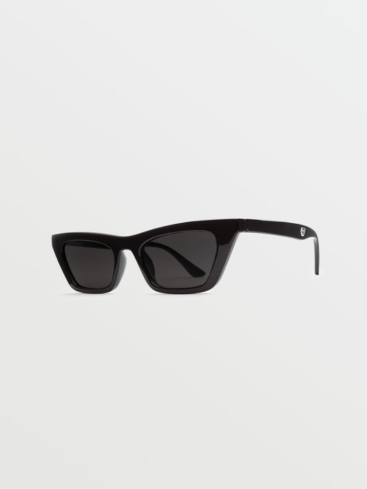 Peace Punk Gloss Black Sunglasses (Gray Lens) - BLACK