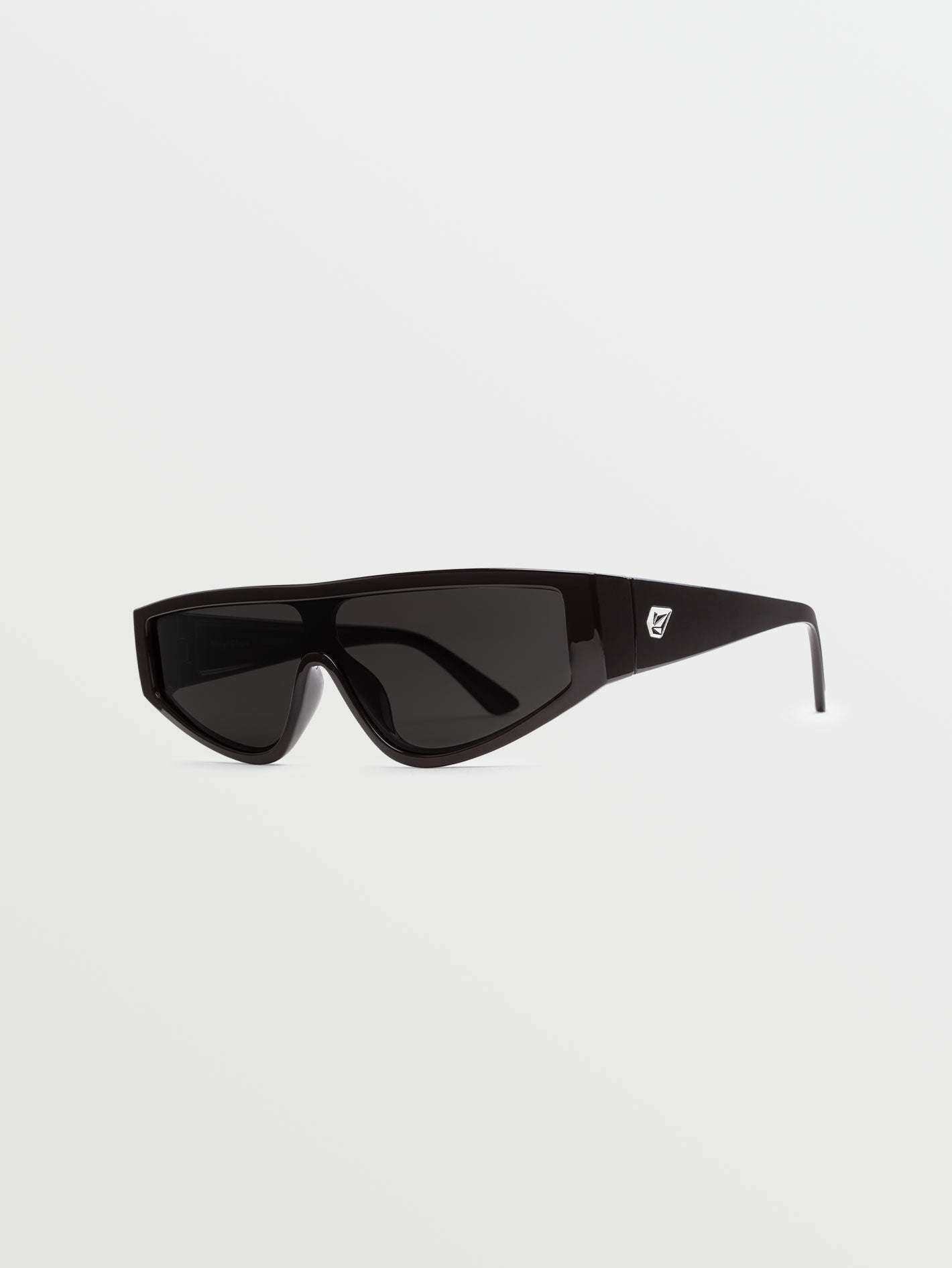 Vinyl Glaze Gloss Black Sunglasses (Gray Lens) - BLACK