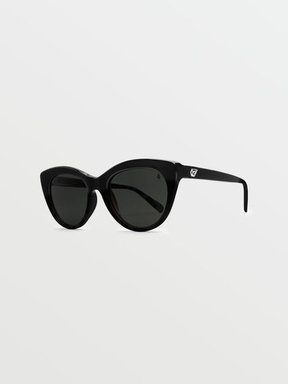 Eyeeye Stone Gloss Black Sunglasses (Gray Lens) - BLACK