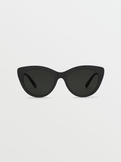 Eyeeye Stone Gloss Black Sunglasses (Gray Lens) - BLACK