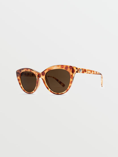 Eyeeye Stone Polka Tort Sunglasses (Bronze Lens) - POLAR