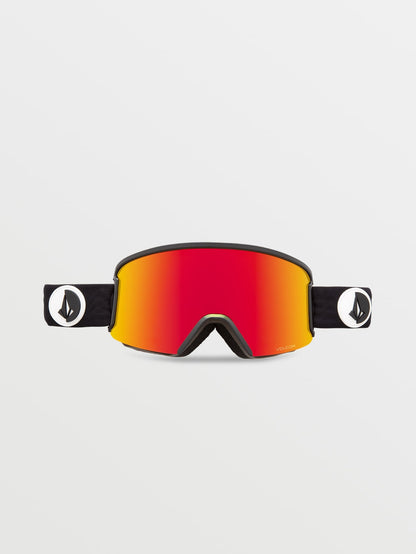 Garden Gloss Black Goggle - Red Chrome