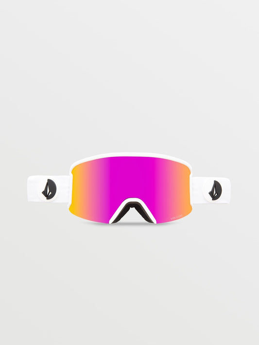 Garden Matte White Goggle - Pink Chrome
