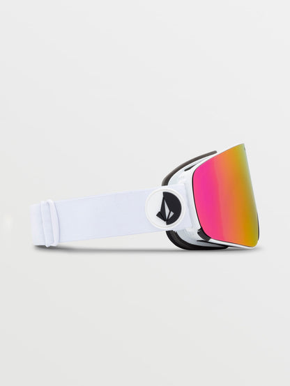 Odyssey Matte White Goggle - Pink Chrome