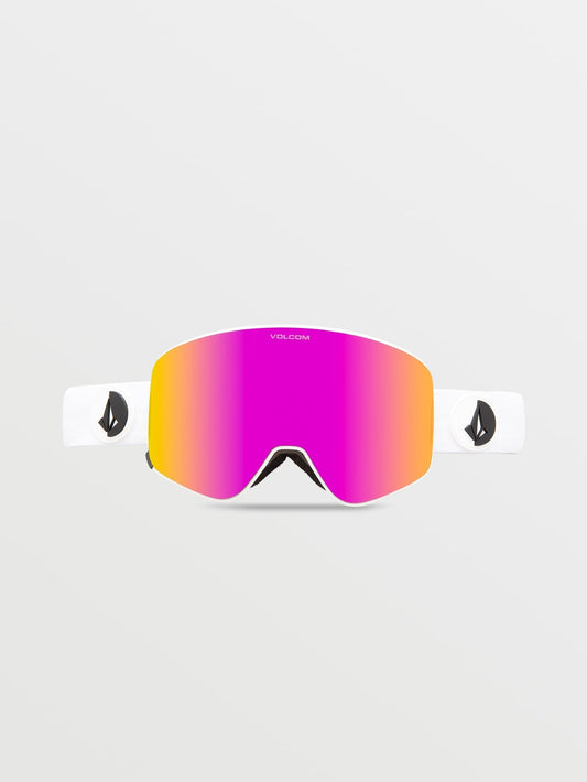Odyssey Matte White Goggle - Pink Chrome