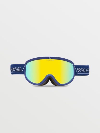 Footprints Dark Blue/White Goggle - Gold Chrome
