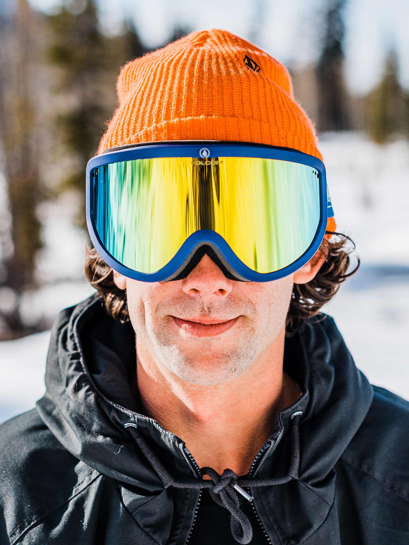 Footprints Dark Blue/White Goggle - Gold Chrome