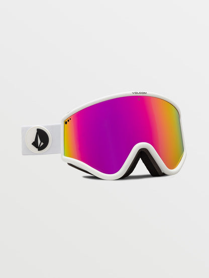 Yae Matte White Goggle - Pink Chrome