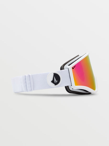 Yae Matte White Goggle - Pink Chrome