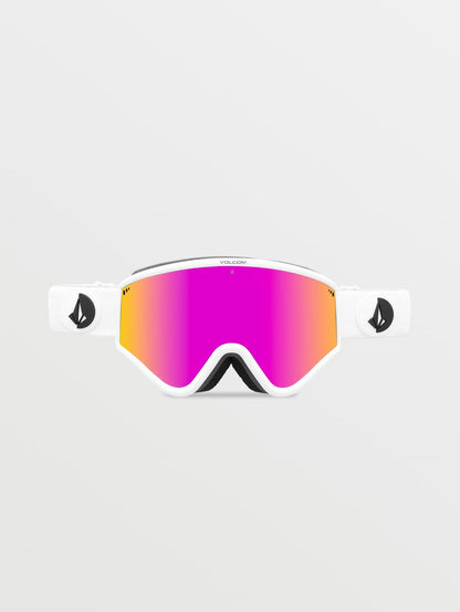 Yae Matte White Goggle - Pink Chrome