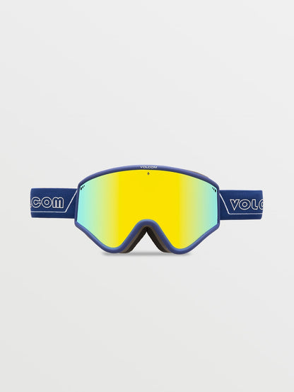 Yae Dark Blue/White Goggle - Gold Chrome
