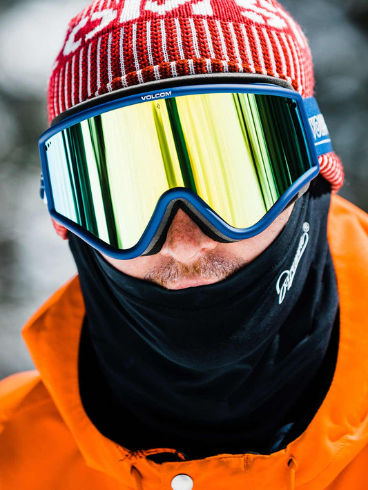 Yae Dark Blue/White Goggle - Gold Chrome