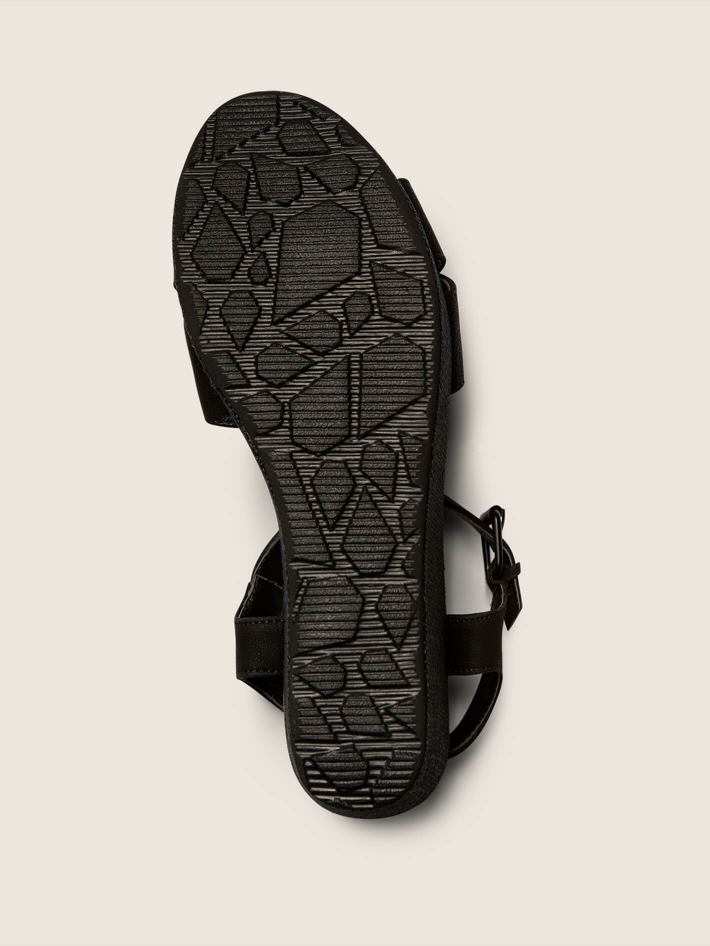 Stone Platform Sandals - Black