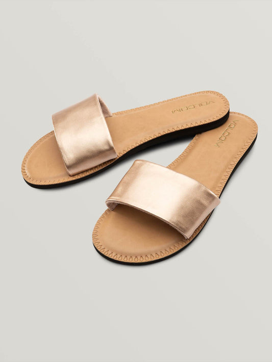 Simple Slide Sandals - Rose Gold