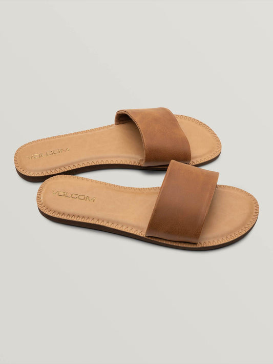 Simple Slide Sandals - Tan