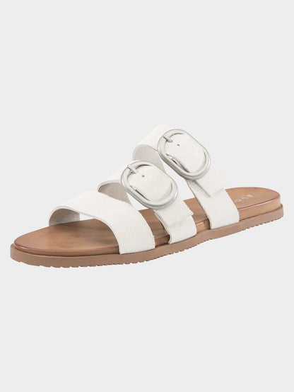 Buckle Up Sandals  - Bone