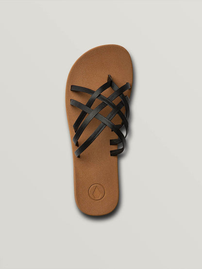 E-Cliner Multi Strap Sandals - Black