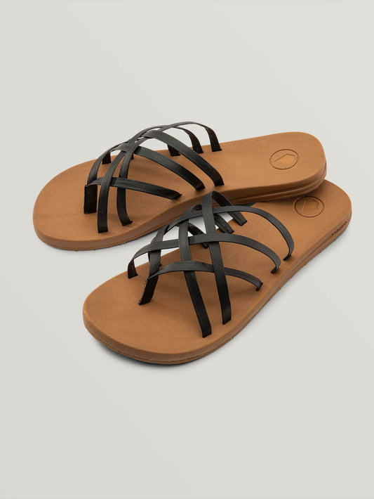 E-Cliner Multi Strap Sandals - Black