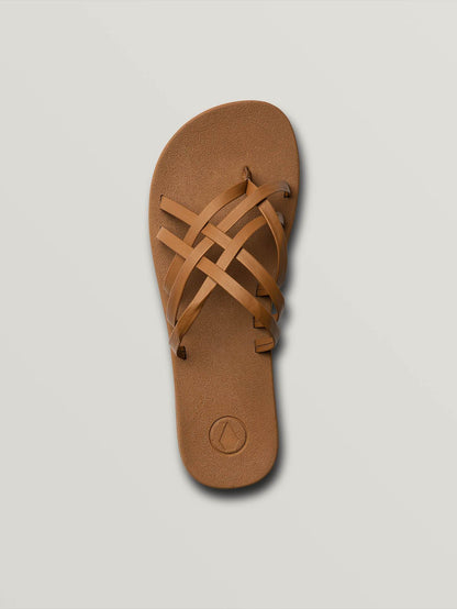 E-Cliner Multi Strap Sandals - Cognac