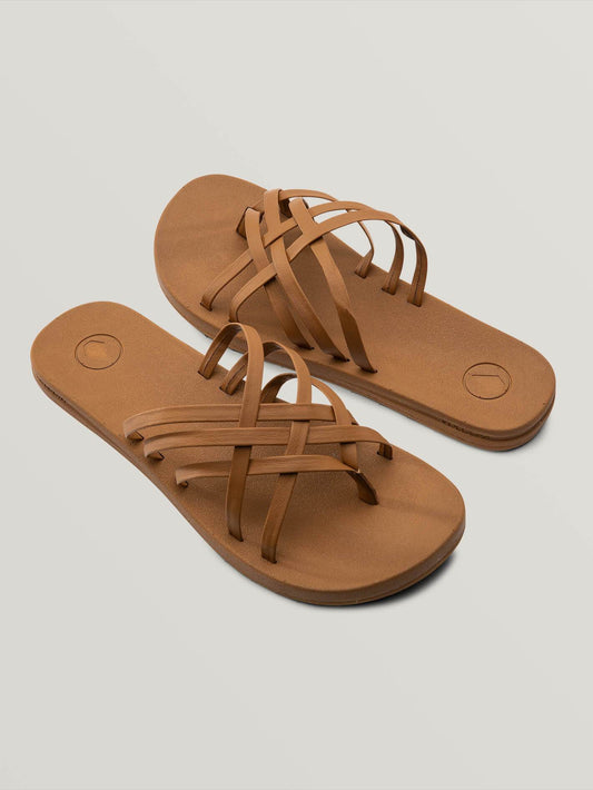 E-Cliner Multi Strap Sandals - Cognac