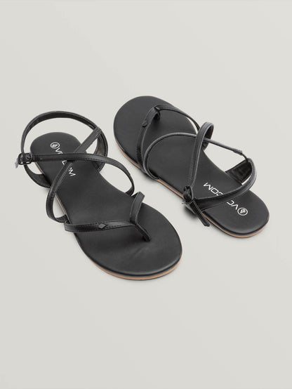 Strapped In Sandals - Black Out